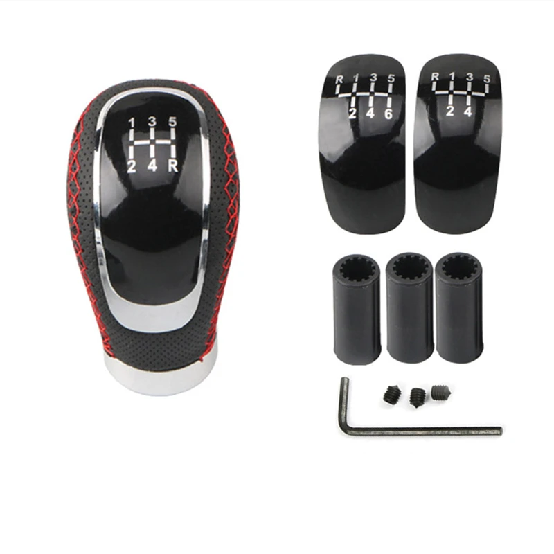 

Modified PU rod wave club head handball leather gear head 3 gear surfaces automobile gear shift head suitable for all models