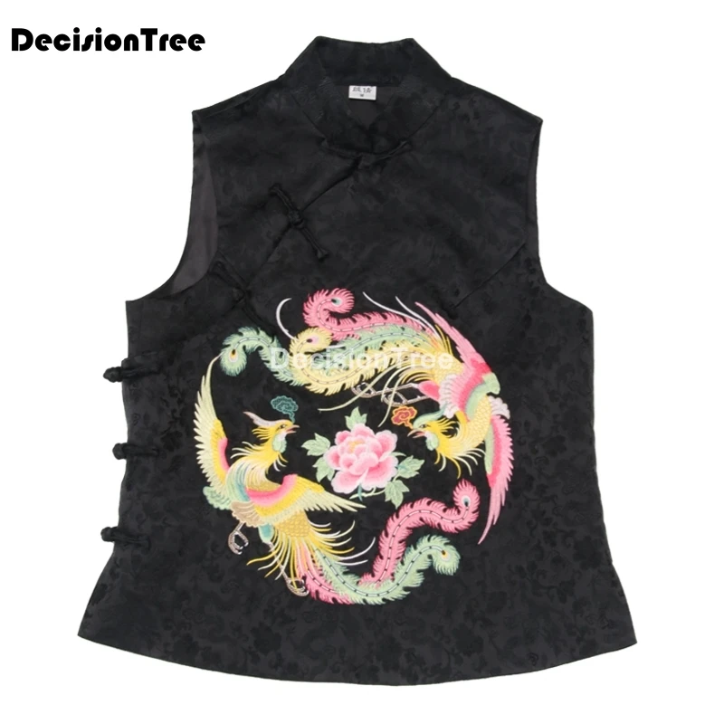 

2022 chinese style vest women's retro sleeveless vest daily loose tea costume women chinese retro jacquard elegant lady vest