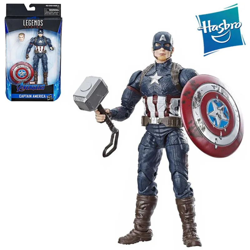 

Экшн-фигурка Hasbro, аниме коллекционная игрушка, легенды Марвел, Мстители, супергерой, Капитан Америка, подарок на день рождения, 6 дюймов