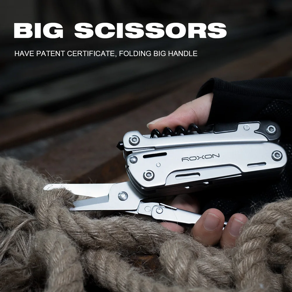 ROXON S801S 16-in-1 Multitool Pliers-Pocket knife scissors wire cutter screwdriver Bits Group EDC tool Survival Camping | Инструменты