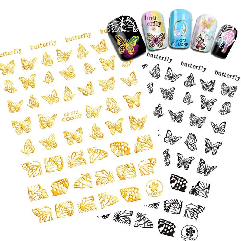 CB-211 Серия Бабочка CA-478-479-481 стикеры 3d на ногти nail art Наклейка шаблон diy украшения