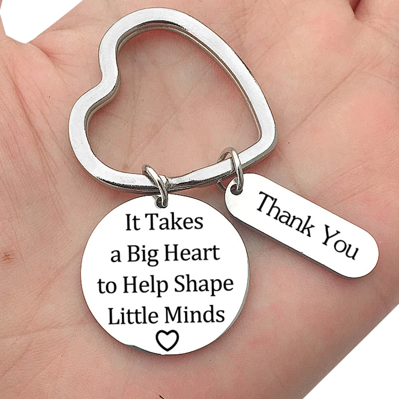 

Teacher Keychains Ring Key Holder Stainless Steel Teachers' Day Thank You Festival Gift