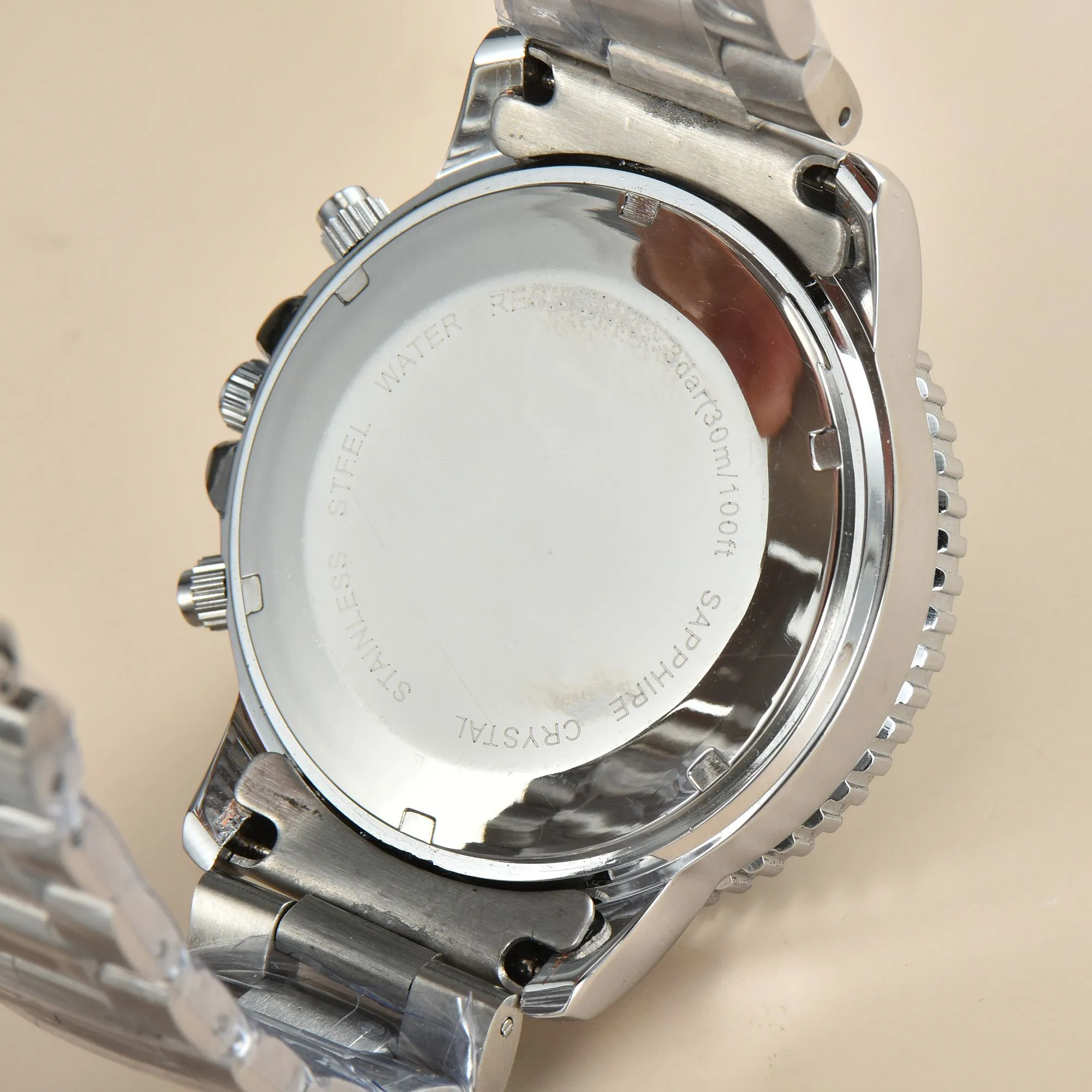 

2021 Fashion Mens Watches Top Luxury Brand Silver Stainless Steel Waterproof Quartz Watch Men Army Military Chronograph