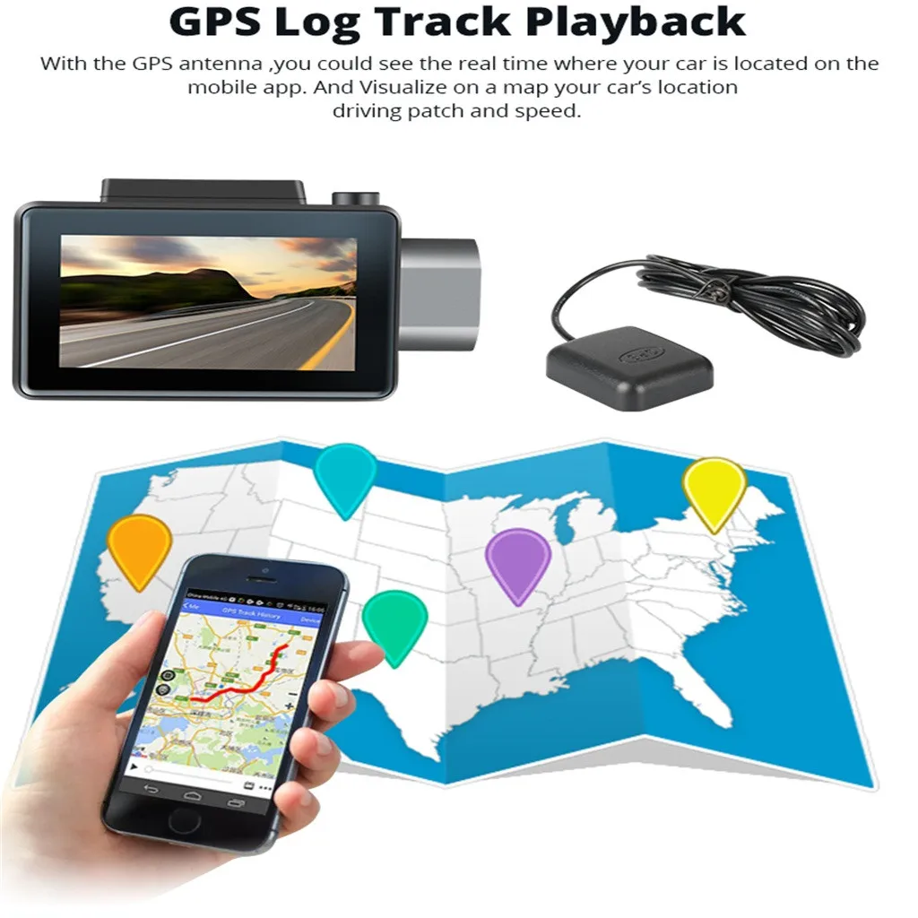 3g gps навигация автомобильный видеорегистратор 7 &quotсенсорный экран Камера