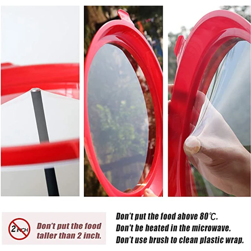 TEENRA 2Pcs Round Food Preservation Tray Kitchen Fresh Keeping Storage Container Creative Stackable | Дом и сад