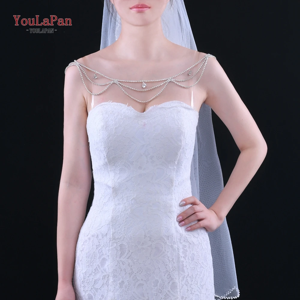 

YouLaPan G01 к требованиям заказчика; Сверкающие свадебные аксессуары для накидки невесты платье без бретелек с бусинами Болеро вечернее вечерн...