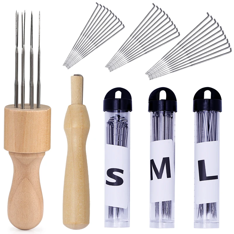 

LMDZ 90Pcs Felting Needle Sewing Needles Wool Needle Felting Kit Artesanato Wool Felt Pocked Needles Set Supplies with Bottle