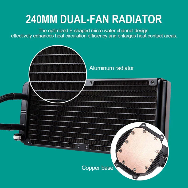 Охладитель воды darkFlash AIO CPU охлаждающий воду ПК кулер RGB PWM вентиляторы радиатор