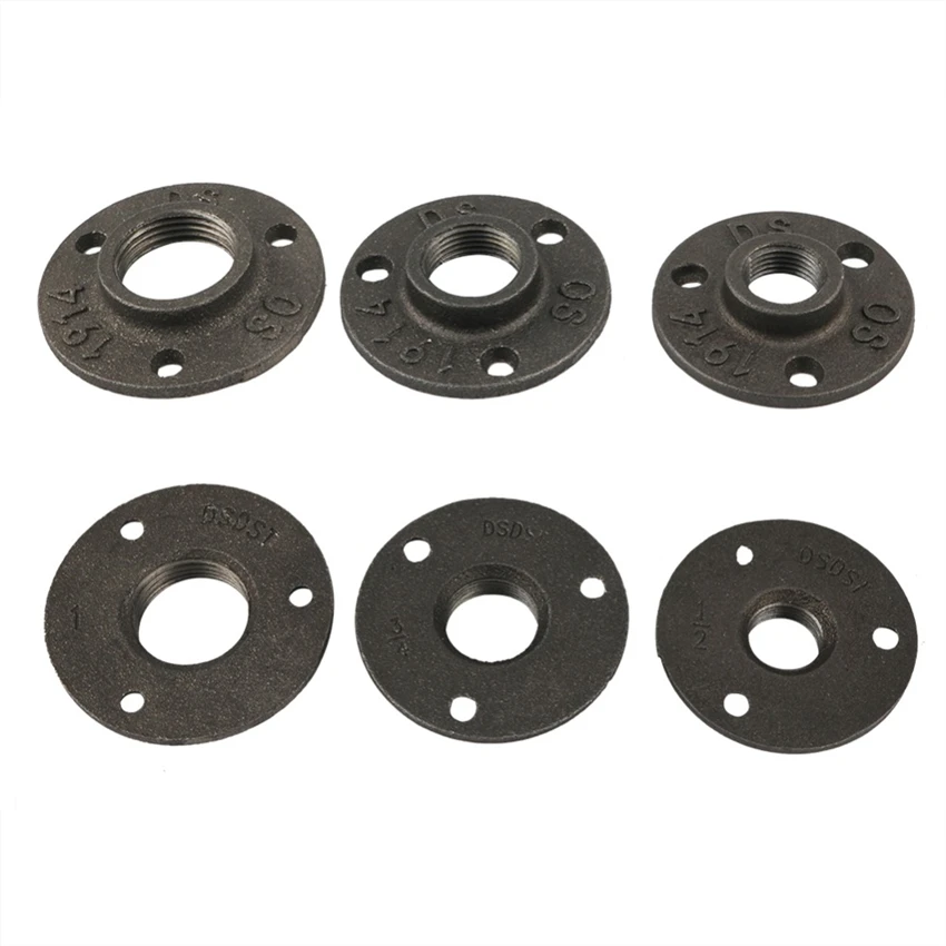 10pcs DN20 Iron Pipe Fittings Wall Mount Floor Antique Flange Hardware Tool Cast Flanges |