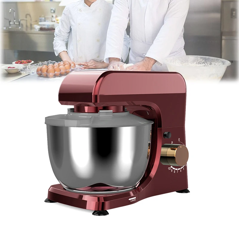 New 4.5L/1000W Chef Machine Electric Dough Mixer Cream Blender Whisk Egg Beater Cake Dough Bread Mixer Maker