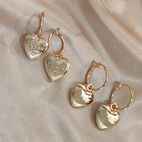 flatfoosie 2pairset love heart drop earrings for women gold color can open earring sets 2020 fashion creative delicate jewelry