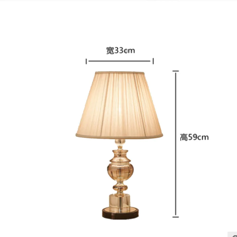 Хрустальная прикроватная лампа в европейском стиле роскошная Настольная для