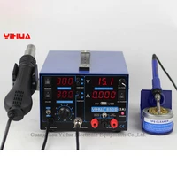 3 in 1 yihua 853d 2a with usb rework station welding hot air rework station 220v or 110v