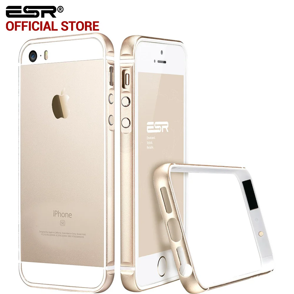 Чехол для iphone 5s/SE, ESR металлическая рамка ультра тонкий алюминиевый сплав рамка мягкий бампер чехол для iphone SE/5/5s