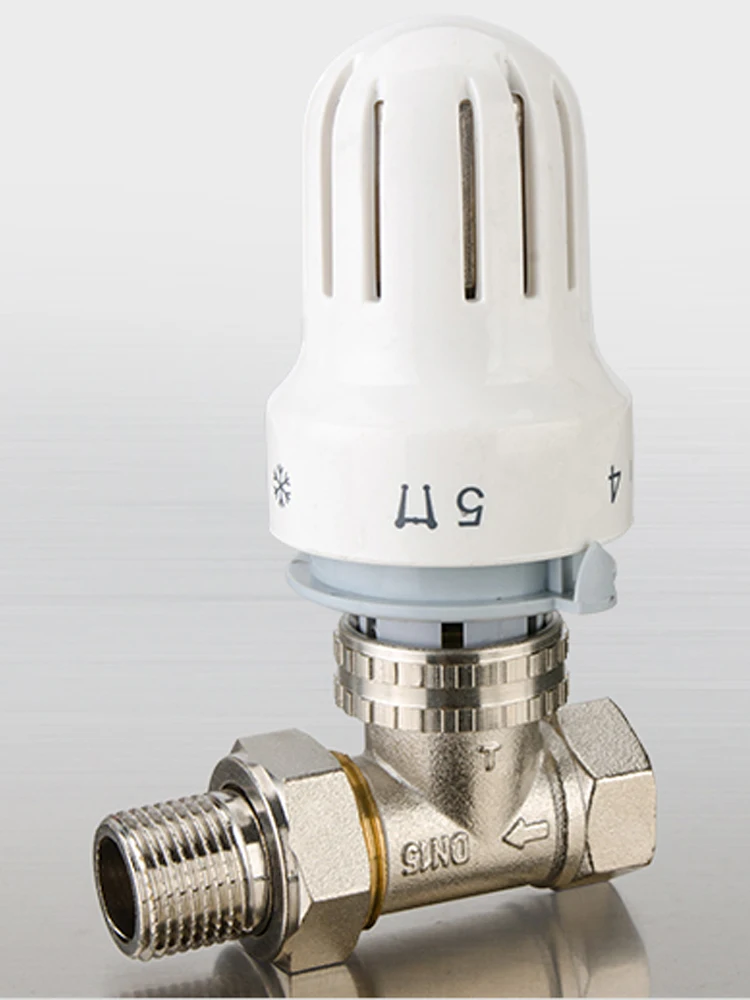 

1/2" 3/4" 1" Brass Thermostatic Radiator Valve Straight Type DN15 DN20 DN25 Automatic Temperature Control Valve Floor heating