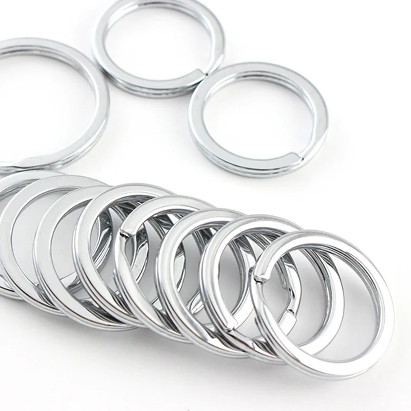 50 шт в наборе! Круглое металлическое кольцо для ключей крепкое и прочное 28 мм 35