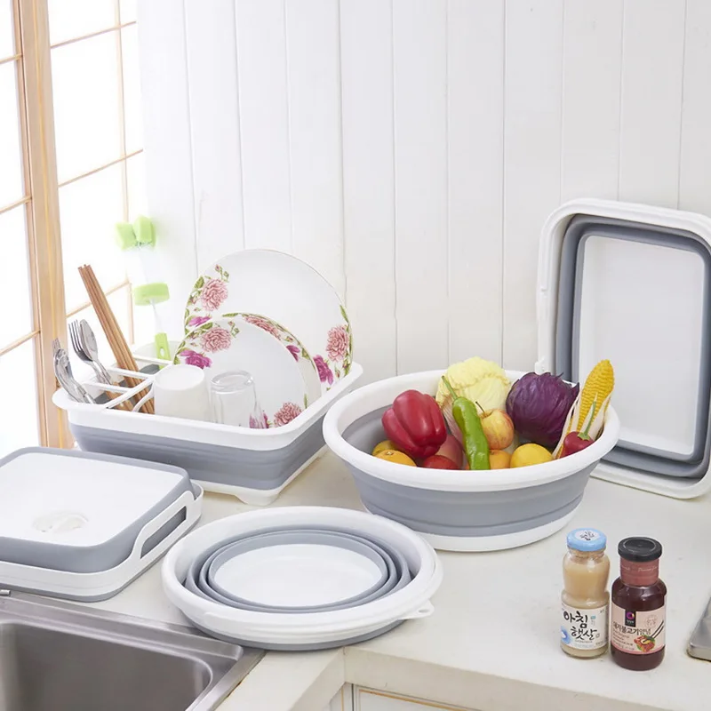 Складная Сушилка для посуды полка чашек кухонная стойка тарелка Портативная