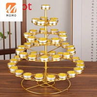 seven star light lamp holder lotus lamp lamp for buddha worship changming lamp household candle butter lamp holder candlestick
