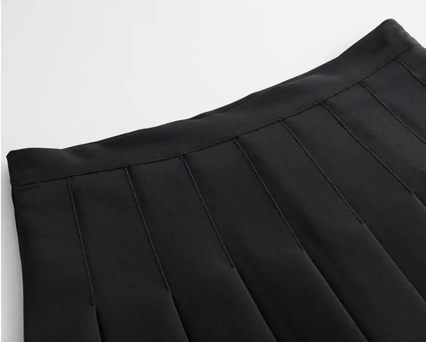 Short Skirts School-Uniforms High Waist A-Line Women Pleated Skirt Sweet Girls Dance Skirt With Safety pants Mini Skirt