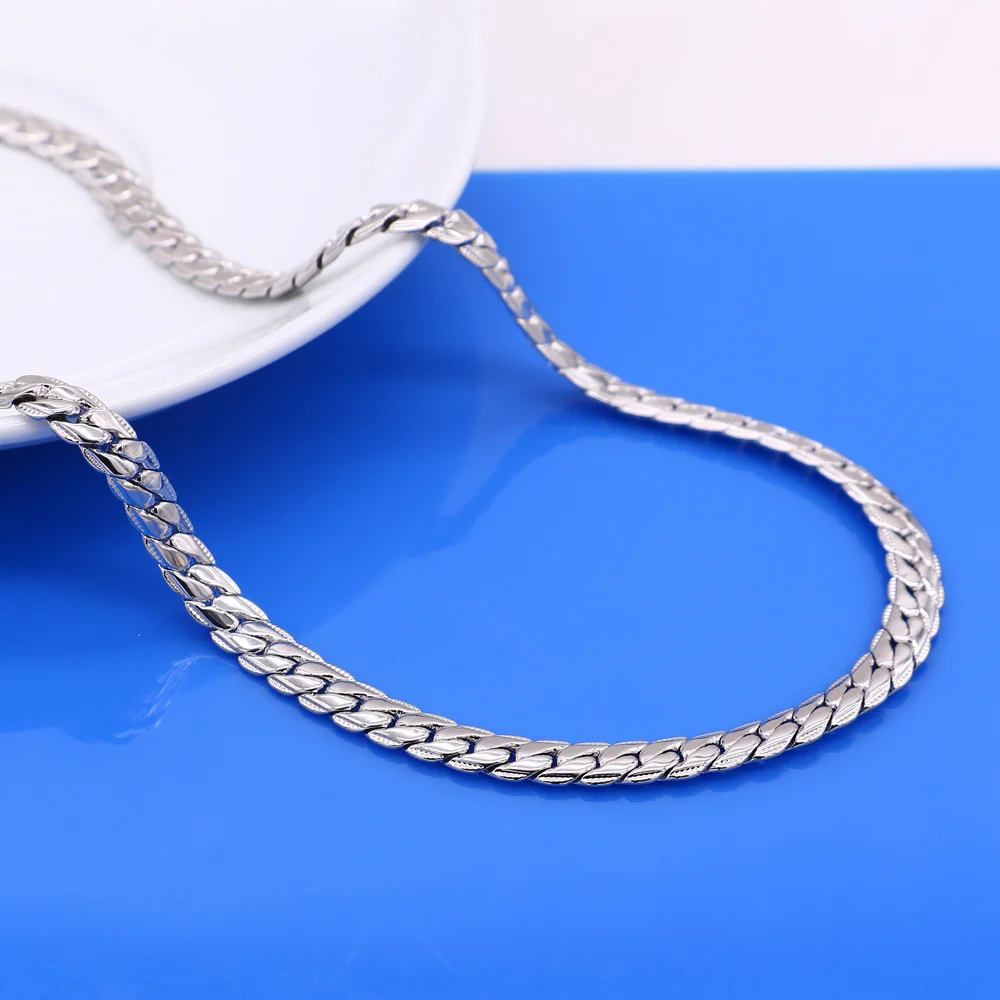 Ширина 7 мм Натуральная 100% 925 пробы Цвет Серебряный На плоской подошве Цепочки и