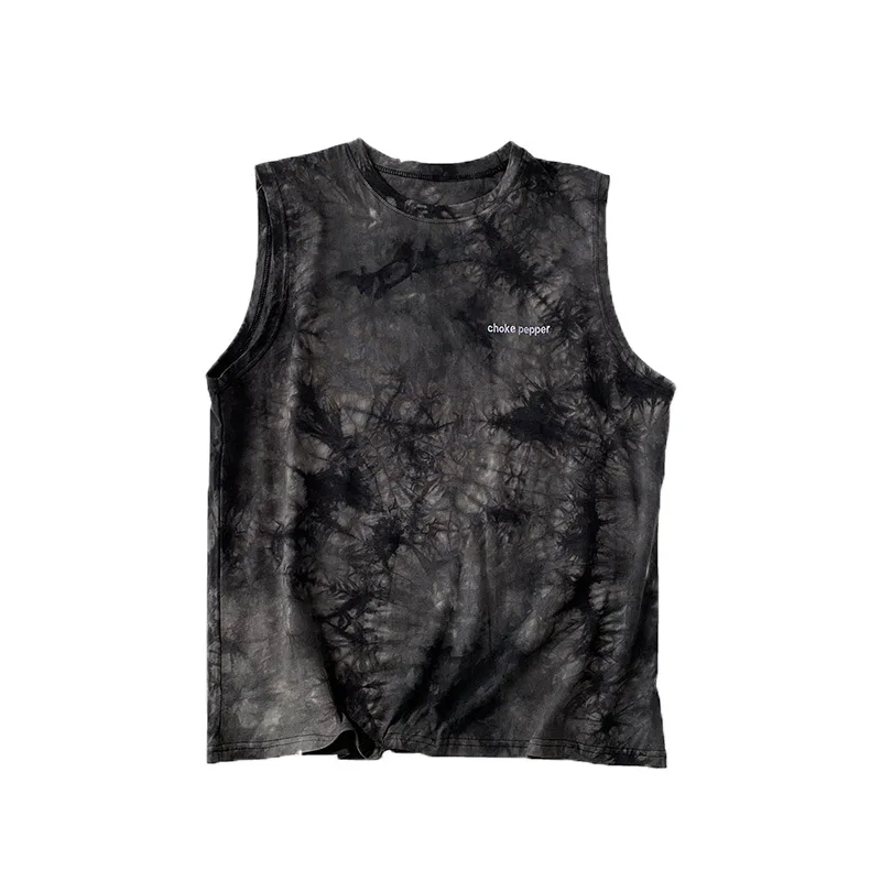 

Fashion Hong Kong tie dyed vest for men and women in summer 2020