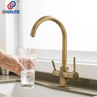 drinking water tap kitchen faucet deck mounted mixer sink faucet 360 rotation for kitchen water saving cold and hot tap