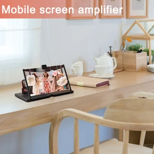 universal mobile phone screen magnifier 3d enlarger magnifying video amplifier projector bracket desktop holder stand for phone free global shipping