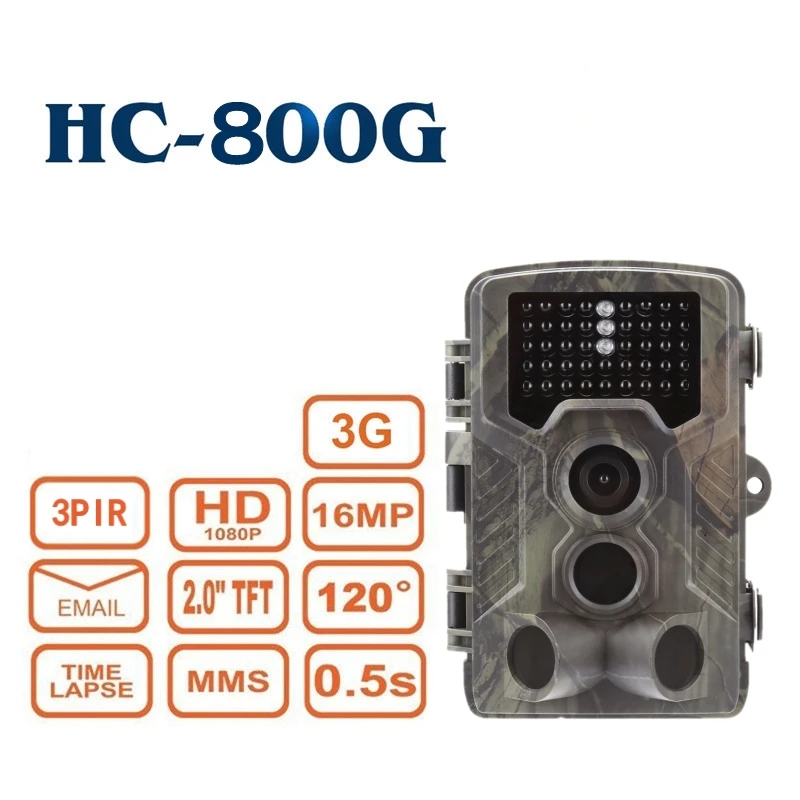 3g MMS SMTP охотничья камера HC800G SMS 16MP 1080P сотовая Мобильная камера ночного видения охотничья камера s - Цвет: 01