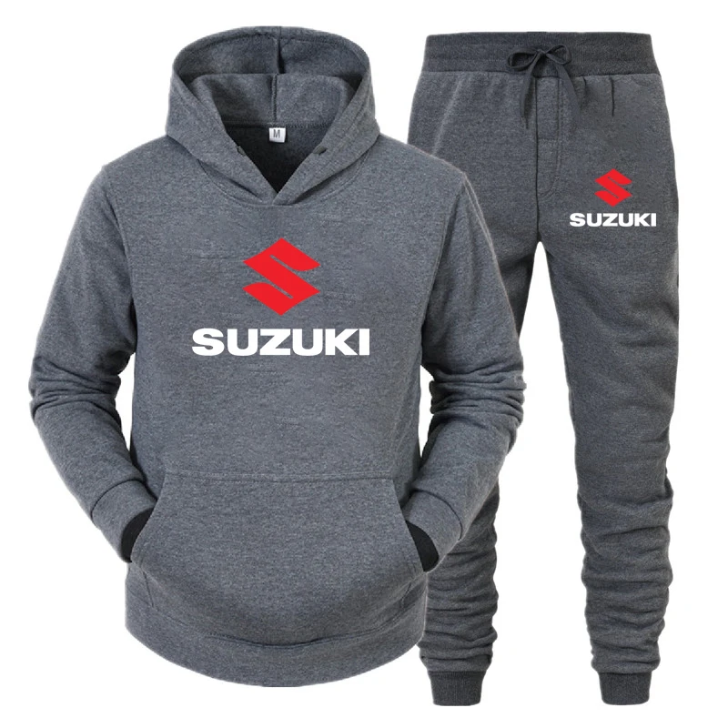 

Suzuki Car Logo Homme Two Pieces Sets Thick hoodies Tracksuit Men/women Sportswear Gyms Fitness Training Hoodies Sweatshirts