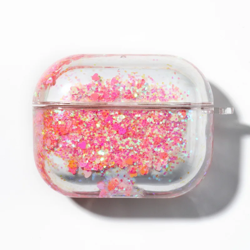 Чехол для Airpods Pro Liquid Quicksand Жесткий из поликарбоната apple airpods 3 2 1 аксессуары