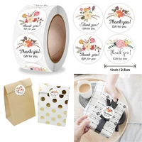 500pcsroll 2 5cm flower cute stickers thank you gift for you stickers envelope sealing label decoration