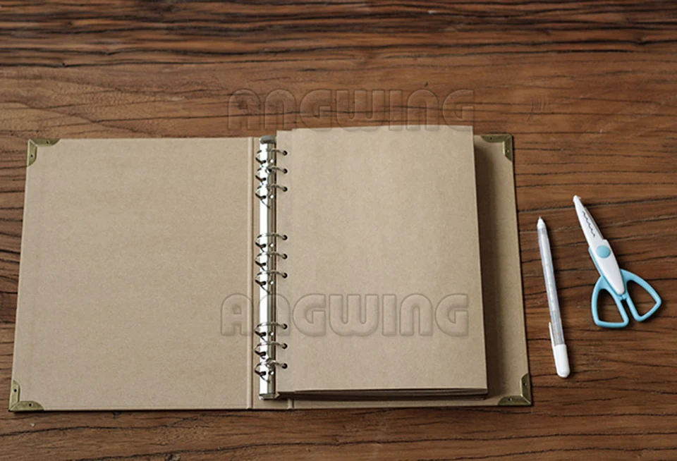 Album-Kraft Sheet ANGWING 36 страниц свободный лист/пустой фотоальбом Scarpbook/Обложка свадьба/ребенок/альбом «сделай сам» скрапбук для Путешествия Альбом для фото для ребенка - Цвет: Album-Kraft Sheet