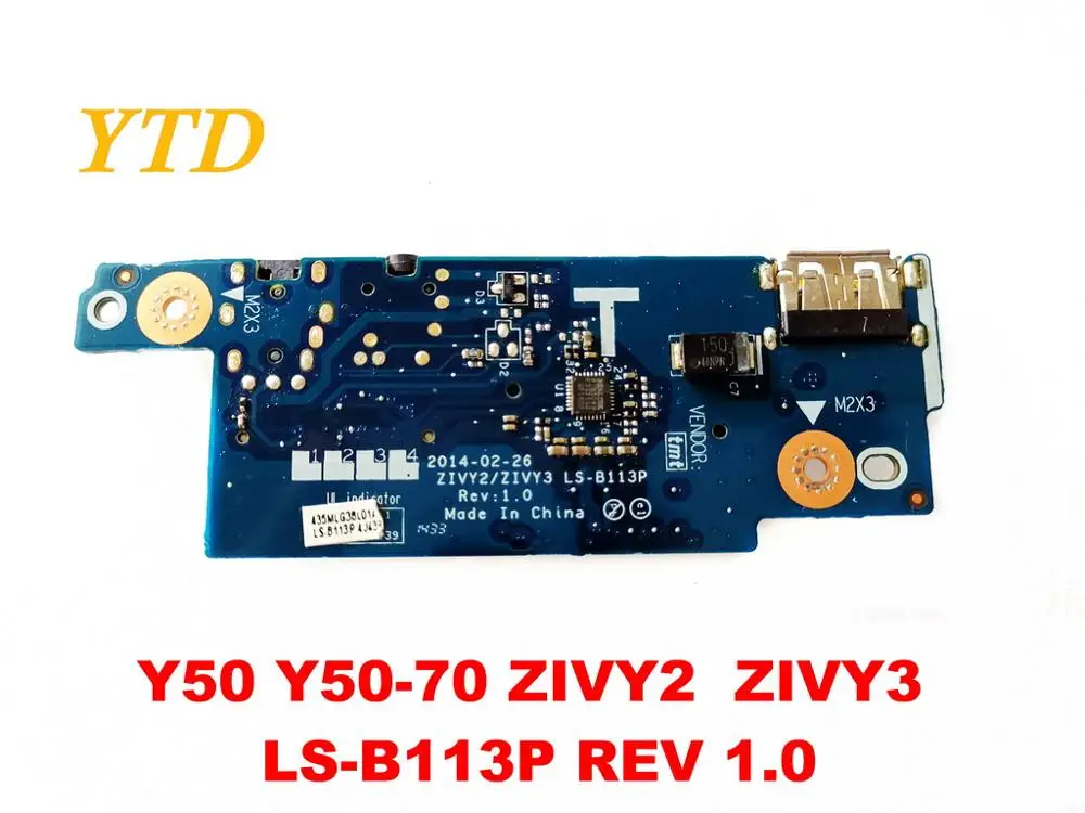 Оригинальный Для Lenovo Y50 Y50-70 USB плата аудио ZIVY2 ZIVY3 LS-B113P REV 1 0 испытанное хорошее