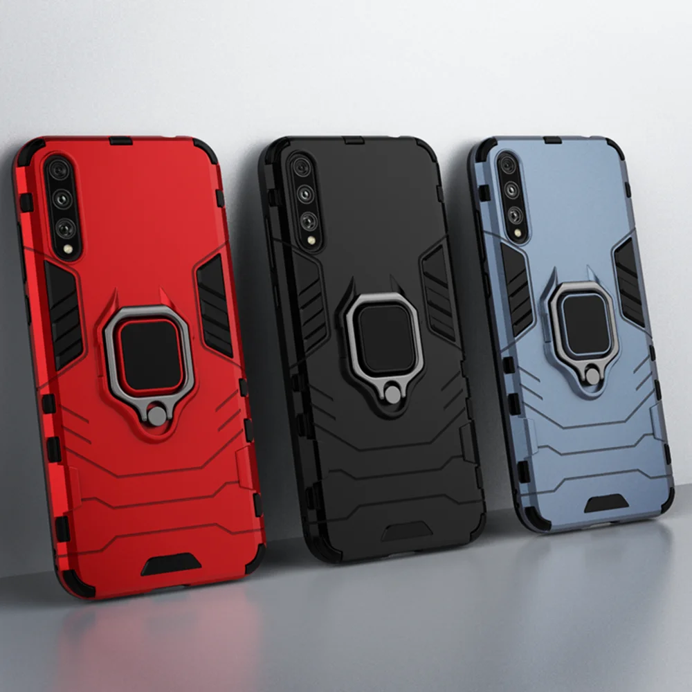 

Shockproof Armor Case For Huawei P Smart S 6.3" Ring Holder Stand Phone Back Cover For Huawei PSmart S Cases Coque P SmartS 2020