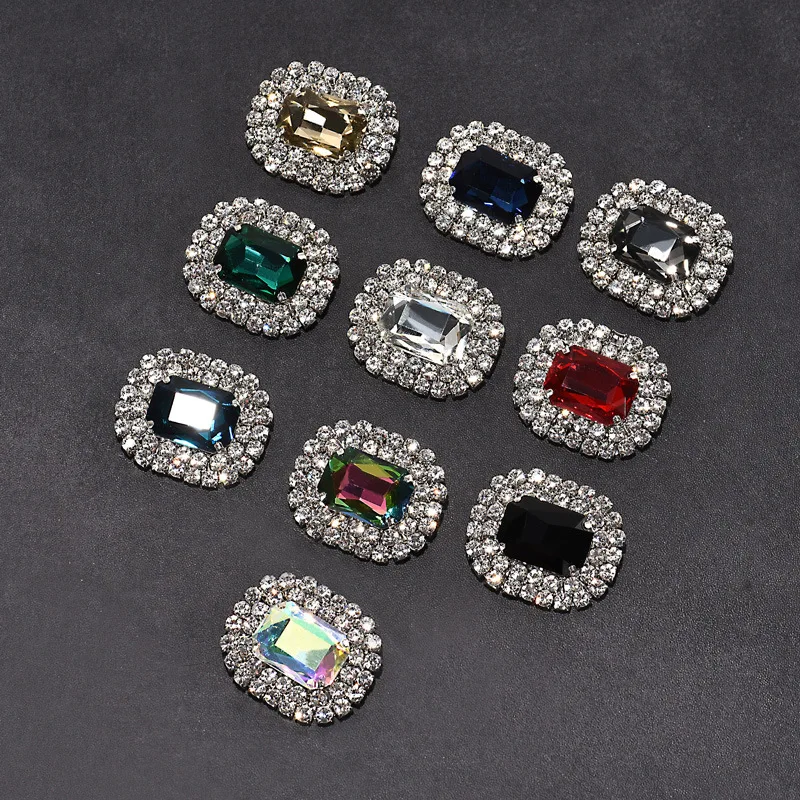 10PCS Clothing Shoe Buckle Jewelry Decorations Charm Shoe Clip Rhinestone Shoe Decoration Women's High Heels Accessories