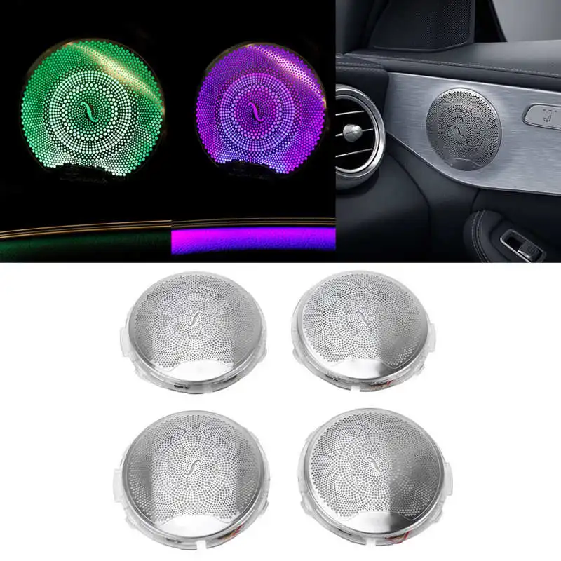 

64 Color Door Midrange Speaker Covers Ambient Light Replacement for Mercedes-Benz C GLC E-Class W205 W213 X253 2019-2021 New