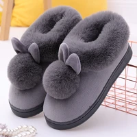 2020 new couples cotton slippers indoor household warm cover anti slip floor bedroom thick bottomed home plush sandals mtx2