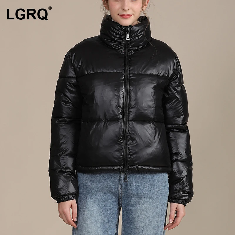 

[LGRQ]Thicken Warm Cotton-padded Quilted Shell Down Cot Long Sleeve Sheath Women's Parkas Fashion New Autumn Winter 2021 19D4167