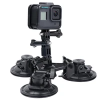 car suction cup glass holder triangle angle 14 tripod adapter mount for gopro 10 9 8 7 6 5 4max sjcam xiaomi yi 4k accessories