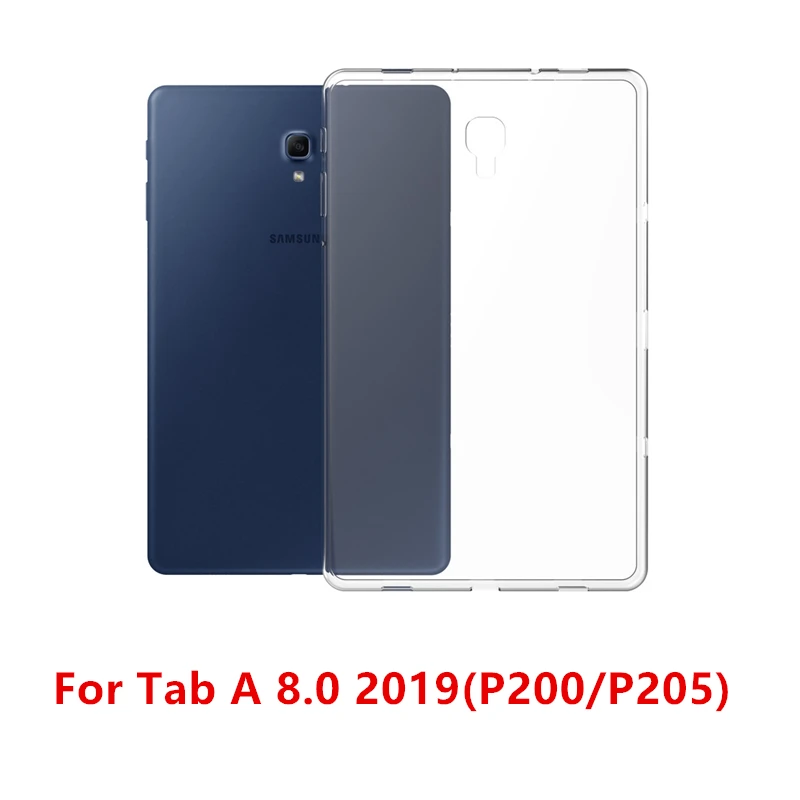Прозрачный из ТПУ силиконовый чехол для samsung Galaxy Tab S2 S3 S4 S5e Tab A 8,0 10,1 T387 P200 T710 T810 T510 T590 T830 T720 - Цвет: P200