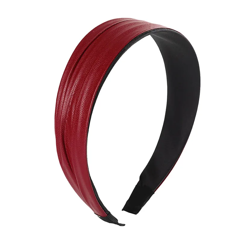 Leather C LEVAO,, синтетическая кожа, повязка на голову, элегантная, ободок, тюрбан, Богемия, для женщин, девушек, аксессуары для волос, обруч для волос, головной убор - Цвет: Leather C