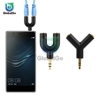 u type 2 in 1 mobile phone audio adapter dual 3 5mm adapter connector plug for huawei microphone usb splitter adapter