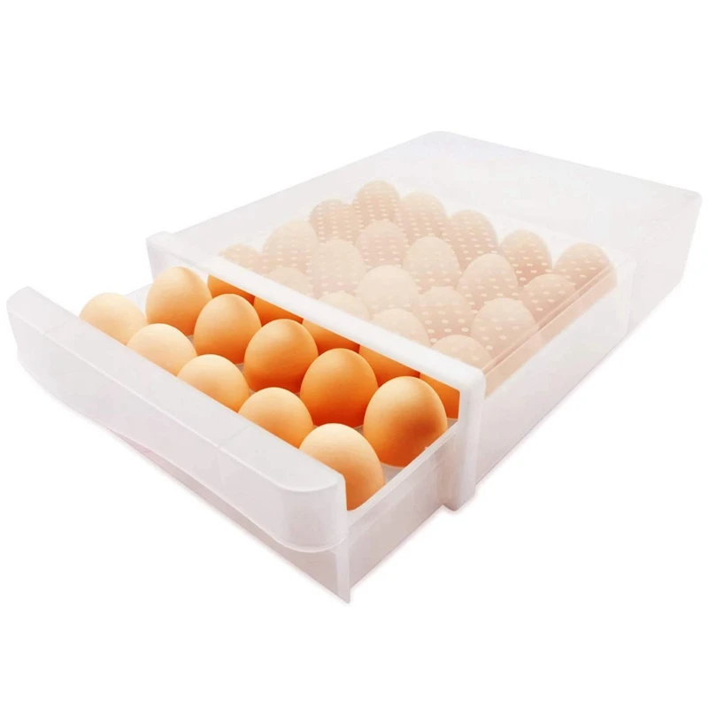 

30 штук держатель для яиц для холодильника, контейнер для хранения яиц, пластиковые прозрачные контейнеры для яиц для кухни
