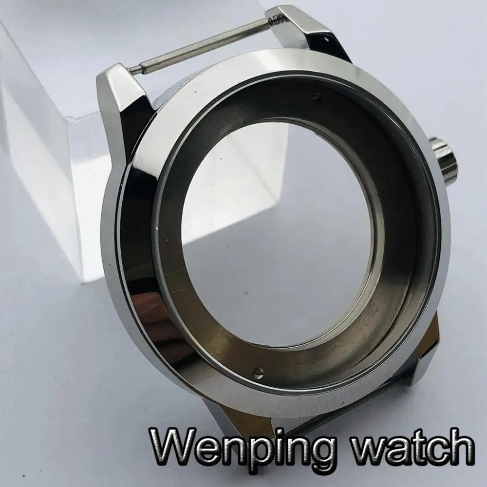 Corgeut 41 мм Серебряный сапфировое стекло стерильный чехол для ETA 2836 чайки 1612 Miyota 8205