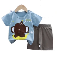 cartoon baby boys clothes sets summer short sleeve t shirt topsshorts newborn infant girls clothing suit toddler kids outfits
