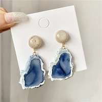 aensoa resin drop earrings for women 2021 statement stone geometric pendant earrings dangle earrings unique fashion jewelry