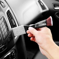 2 in 1 car air condition vent outlet cleaner car outlet dirt duster brush for air conditioning port cd port computer keyboard