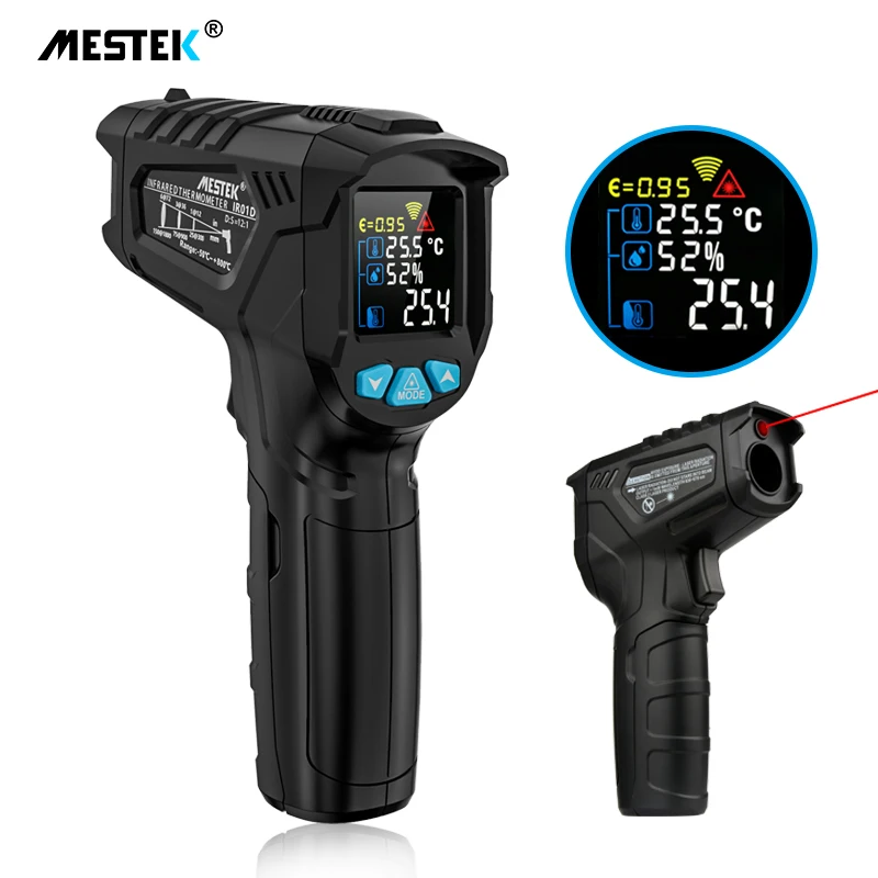 Цифровой термометр MESTEK 50-800 градусов инфракрасный гигрометр измеритель