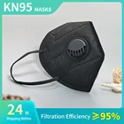 5 слоев KN95 FPP2 маска для лица унисекс маска с воздушным клапаном респиратор пылезащитные маски для рта защитная маска FFP2 маска