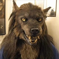 werewolf costume halloween party mask simulation animal rotate headwear costume wolf face masks cosplay masker party decoration